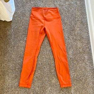 Lululemon wunder train bright orange size 6